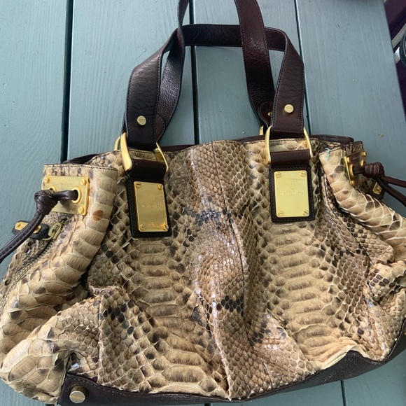 Michael Kors Handbags - RARE⭐️ MICHAEL KORS Natural Python Rehearsal Satchel